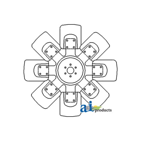 A & I Products Fan, 8 Blade 26" x26" x3" A-AR85893